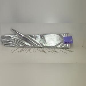 Claire's Silver Long Gloves